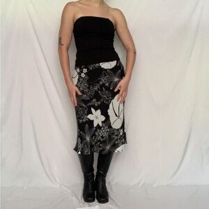 Vintage Smart Set Floral Midi Skirt